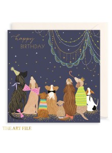 SAM147 Gift card - Party dogs - happy birthday